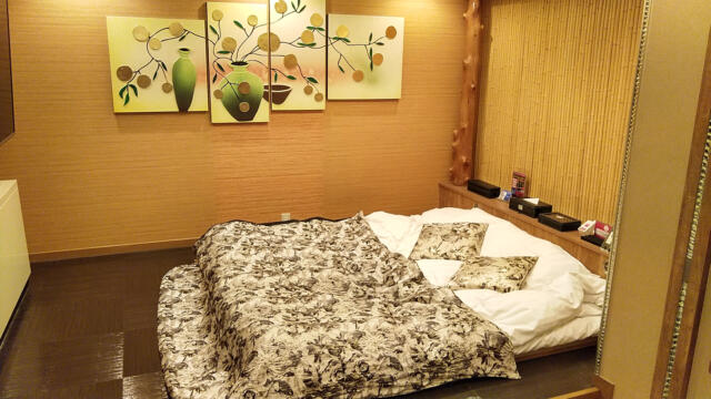 HOTEL SARA sweet（サラスイート）(墨田区/ラブホテル)の写真『203号室 ベッド周辺（５）』by 午前３時のティッシュタイム