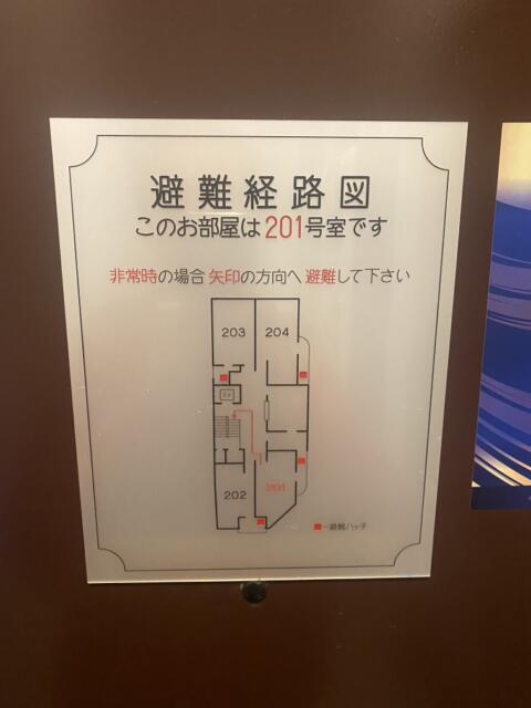 モンリーヴ(川口市/ラブホテル)の写真『201号室(避難経路図)』by こねほ