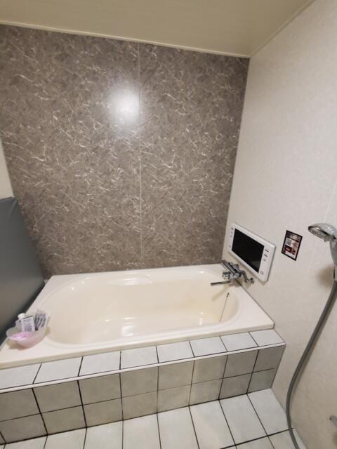 HOTEL GRANDE(川口市/ラブホテル)の写真『203号室　浴室　シャワー、テレビ』by suisui