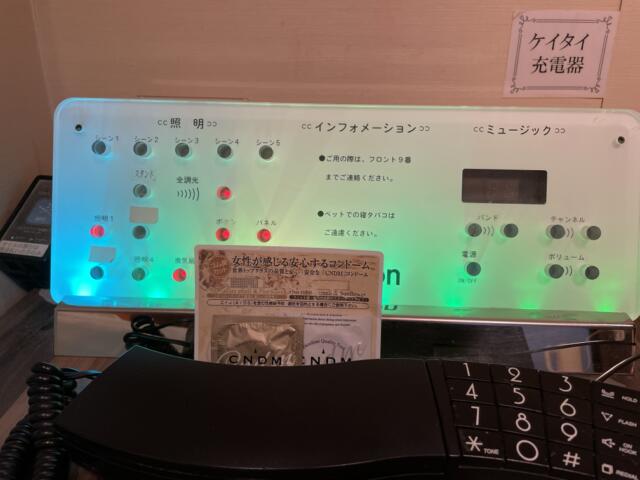 オリオン(立川市/ラブホテル)の写真『203号室　枕元パネル』by ぴろりん