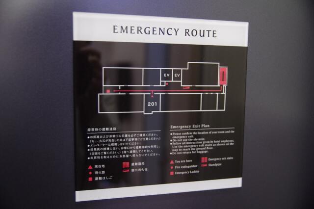 ホテル パサディナ(さいたま市大宮区/ラブホテル)の写真『201号室　避難経路図』by マーケンワン