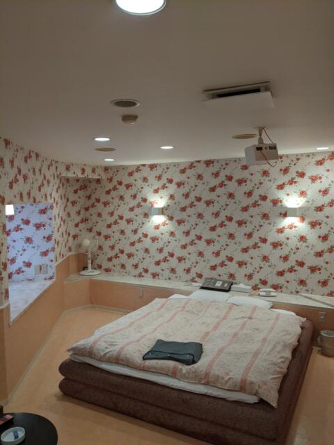 ホテル うさぎのみみ(神戸市中央区/ラブホテル)の写真『401号室 ベッド周辺』by きんてつ