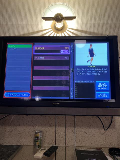 ニューシーズ鶯谷(台東区/ラブホテル)の写真『404号室　コスプレレンタルはテレビから注文』by ターボー⤴️