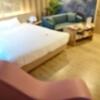 stories HOTEL555 秦野店(秦野市/ラブホテル)の写真『203号室、食事しながらTVを見るのに、配置を変えてみました。(24,4)』by キジ