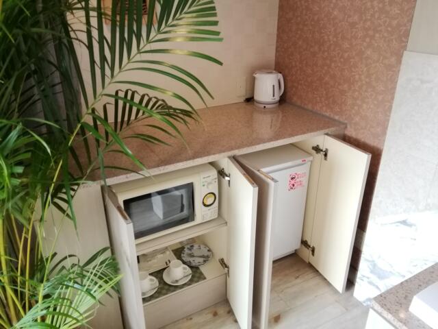 HOTEL PACIFIC(パシフィック)(茅ヶ崎市/ラブホテル)の写真『305号室、冷蔵庫電子レンジです。(24,4)』by キジ