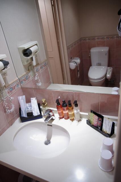 HOTEL SK PLAZA（エスケープラザ）(渋谷区/ラブホテル)の写真『402号室　洗面台』by マーケンワン