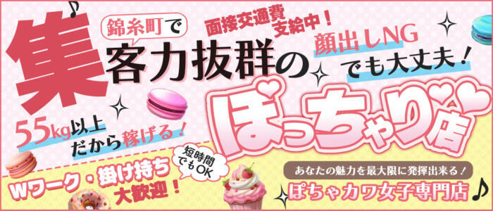 錦糸町ぽちゃカワ女子専門店！我慢できないの！(高収入バイト)（錦糸町発・近郊/ぽっちゃり待ち合わせ専門デリヘル）