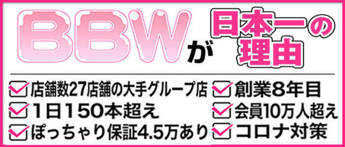 特徴 - BBW鶯谷店(高収入バイト)（鶯谷発・近郊/ぽっちゃりデリヘル）