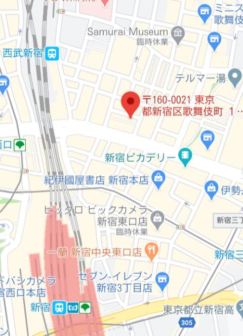 マップ｜マックス新宿店（ソープランド/新宿歌舞伎町}）