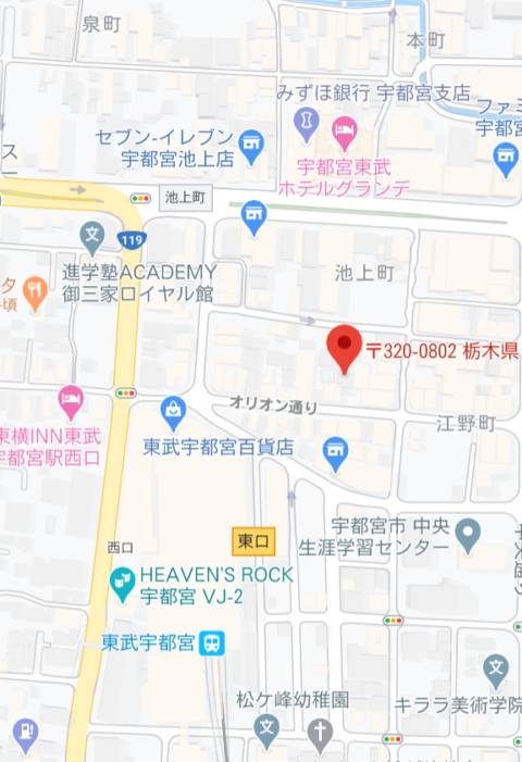 マップ｜貴賓館（ソープランド/宇都宮）
