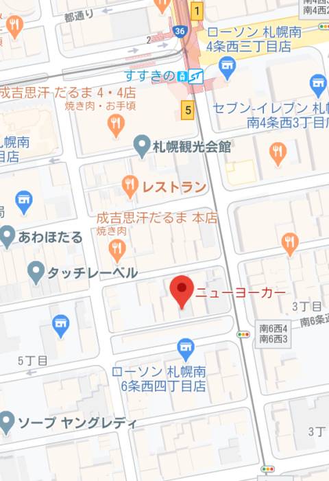 マップ｜ニューヨーカー（ソープランド/すすきの）