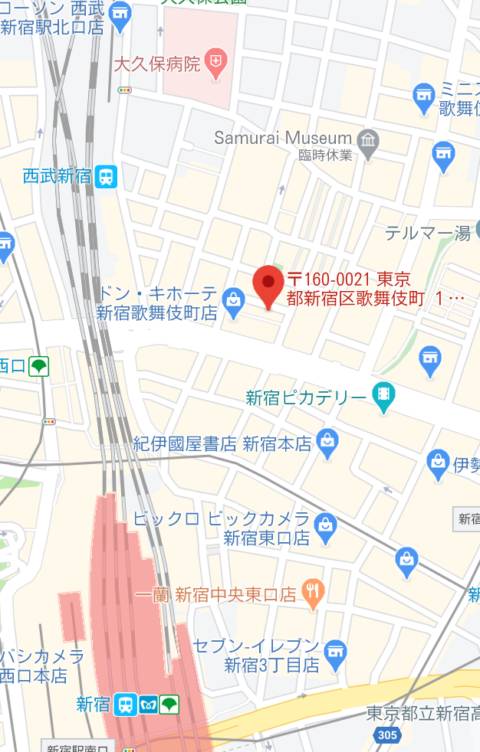 マップ｜the SPA KADOEBI（ソープランド/新宿）
