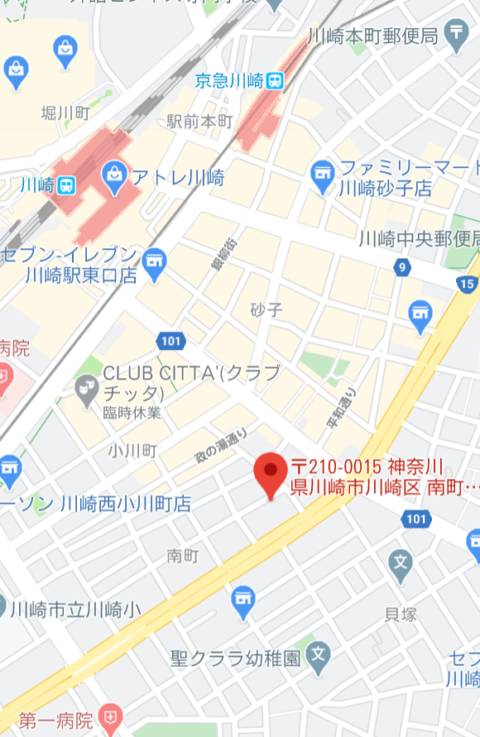 マップ｜シェルクラブ・ウエスト（ソープランド/川崎南町）