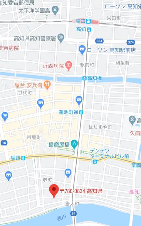 マップ｜アラビアンナイト(堺町)（ソープランド/高知市堺町）