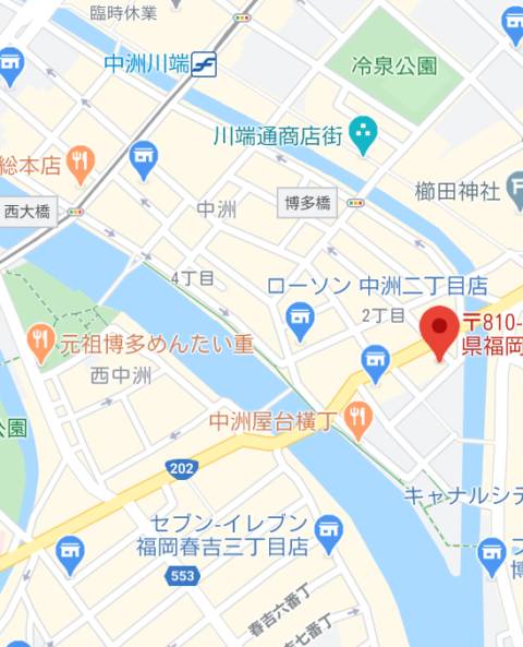 マップ｜今ドキ ナース（ソープランド/中洲）