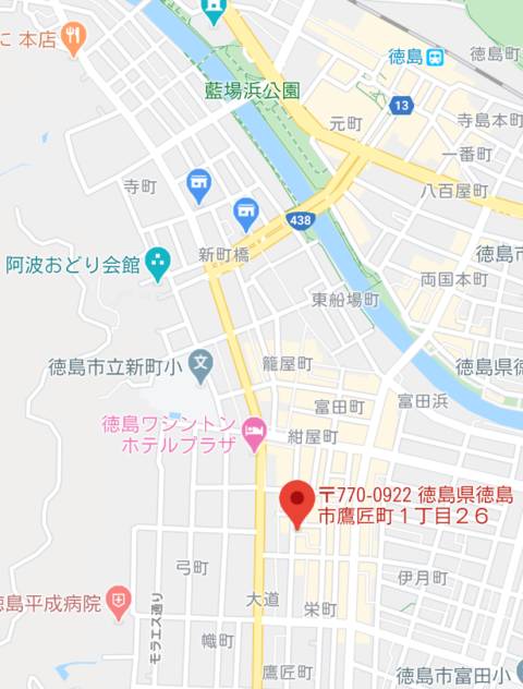 マップ｜Beppin house（ソープランド/鷹匠町(徳島市)）