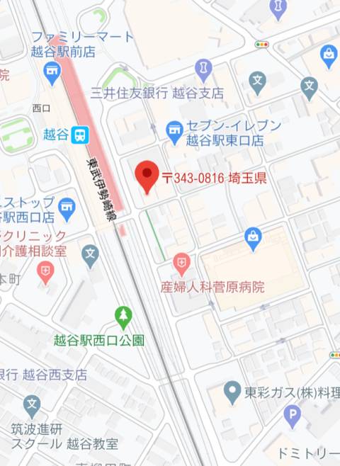 マップ｜ふぁーすと・きす（キス専門店舗型ヘルス/越谷）