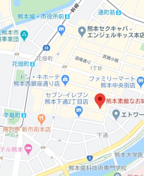 マップ｜熊本 大人女子のちょっとHな専門店（店舗型ヘルス/中央街）