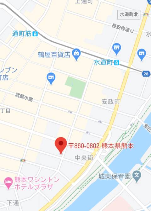 マップ｜イエスグループ熊本 TSUBAKI(ツバキ)（ファッションヘルス/中央街）