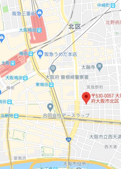 マップ｜リッチドールパート2梅田店（ファッションヘルス/梅田）