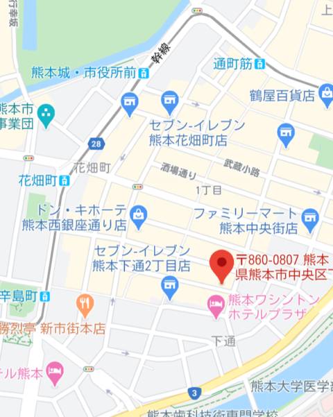 マップ｜ハレ系 熊本DEマットっ（マットヘルス/中央街）