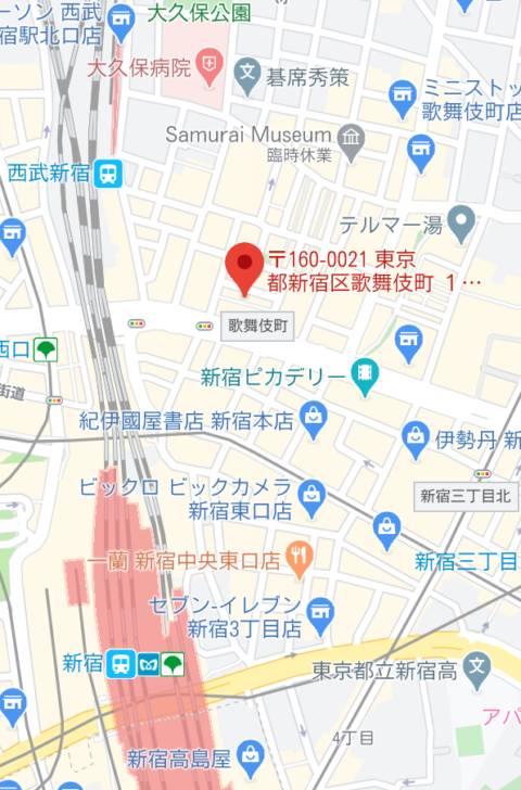 マップ｜新宿クリスタル（ファッションヘルス/新宿）