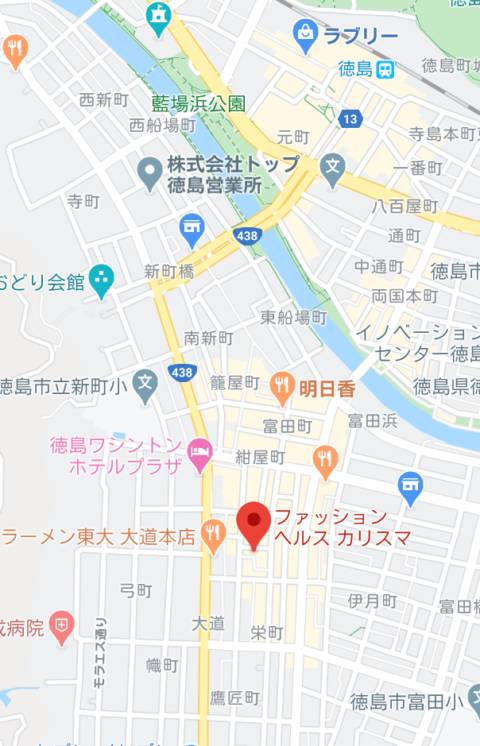マップ｜ファッションヘルス カリスマ（ファッションヘルス/鷹匠町(徳島市)）