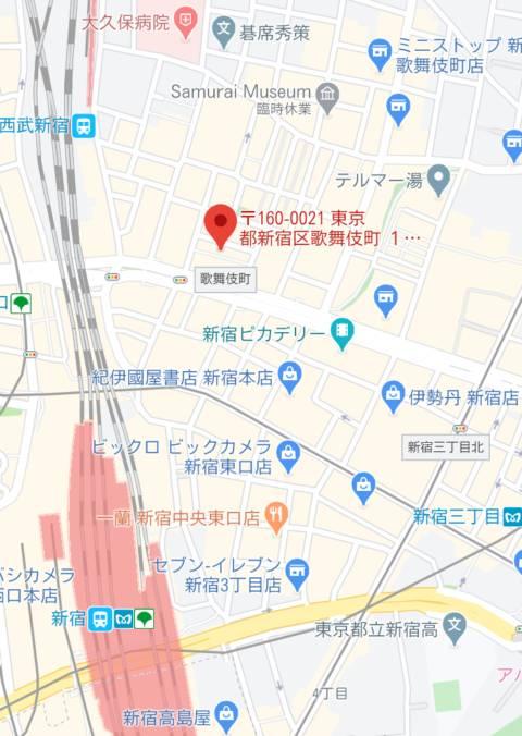 マップ｜VIPクリスタル（マットヘルス/新宿歌舞伎町）
