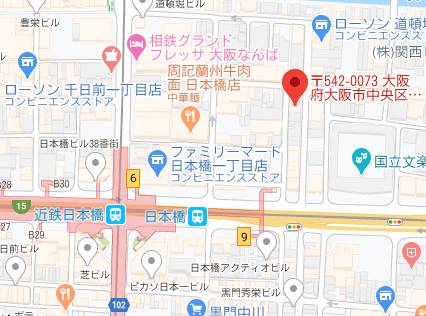 マップ｜ぷるるん小町日本橋店（ホテヘル/日本橋）