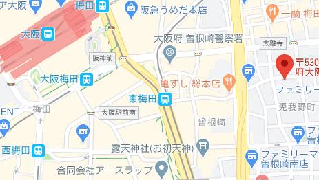 マップ｜イケない女教師 大阪店（ホテヘル＆デリヘル/梅田発・近郊）