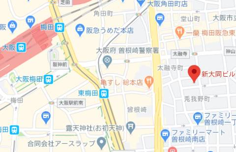 マップ｜大奥 梅田店（ホテヘル/梅田）