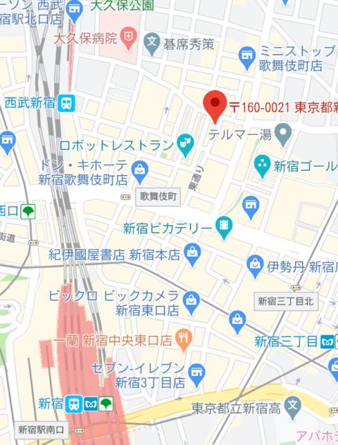 マップ|CLUB SLOW(クラブスロウ)(セクキャバ/新宿歌舞伎町)