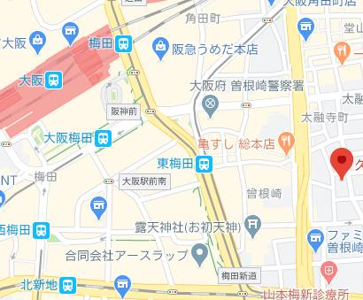 マップ｜スピード梅田店（ホテヘル/梅田）