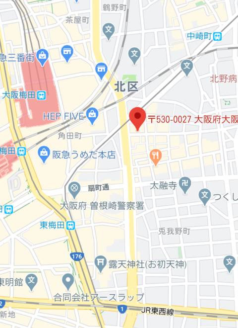 マップ｜堂山V.I.Pナース（2ショットキャバクラ/梅田）