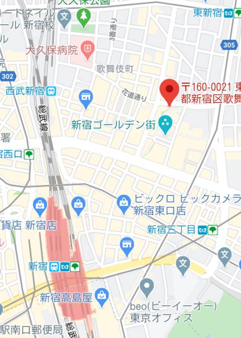 マップ｜新宿カルテ（セクキャバ/新宿歌舞伎町）