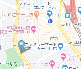 マップ｜ミセス大阪十三店（人妻ホテヘル/十三）
