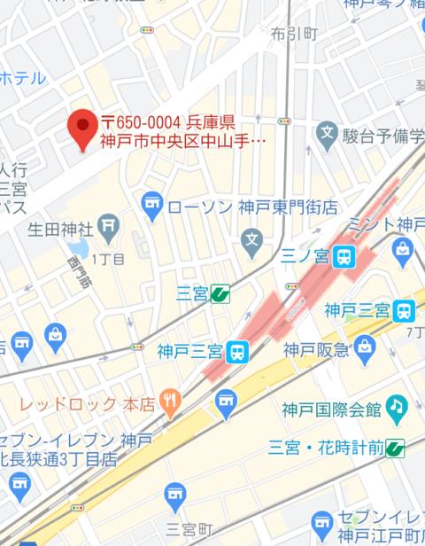 マップ｜恋が始まるかもしれないオナクラ三宮店（受付型オナクラ/三宮発・近郊）