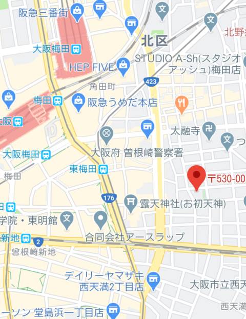 マップ｜手こき＆オナクラ 大阪はまちゃん（オナクラ/梅田）