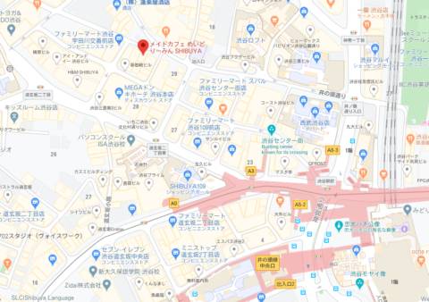 マップ｜maidreamin 渋谷店（【非風俗】メイドカフェ/渋谷）