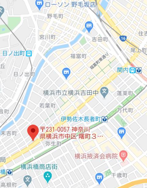 マップ｜横浜風俗ド淫乱王国（ヘルス/曙町）