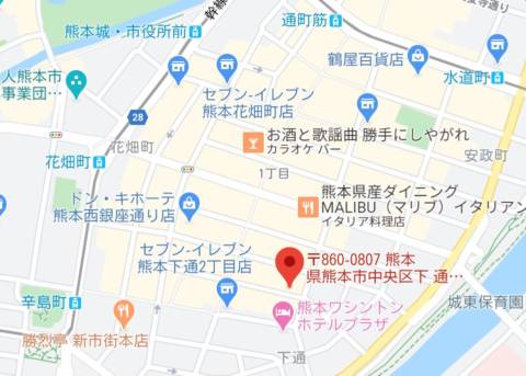 マップ｜熊本放課後クラブ（店舗型イメクラ/中央街）