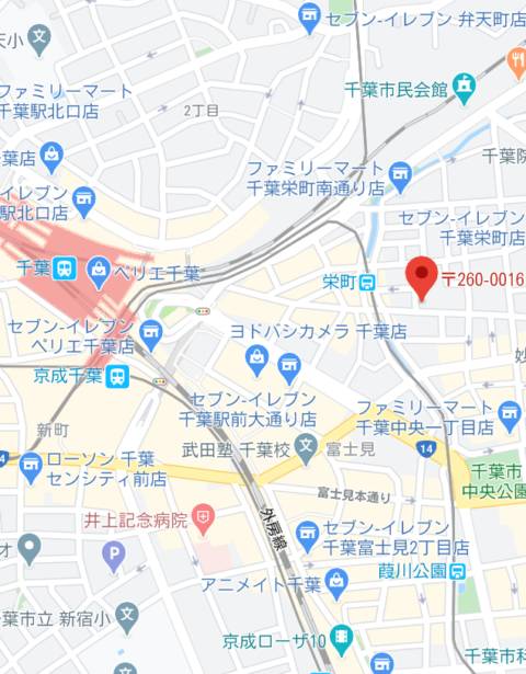 マップ｜マリンブルー千葉店（ソープランド/千葉栄町）