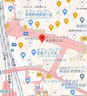 マップ｜maidreamin 新宿東口店（【非風俗】メイドカフェ/新宿）