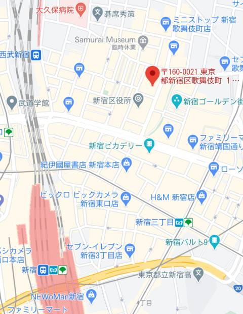 マップ｜DEAREST(ディアレスト)（キャバクラ/新宿歌舞伎町）