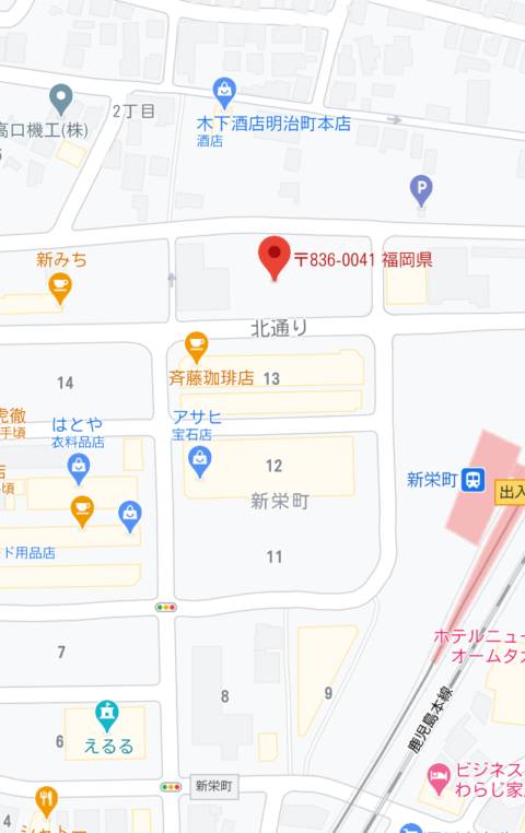 マップ｜裸の王様（ファッションヘルス/新栄町駅(大牟田市)）