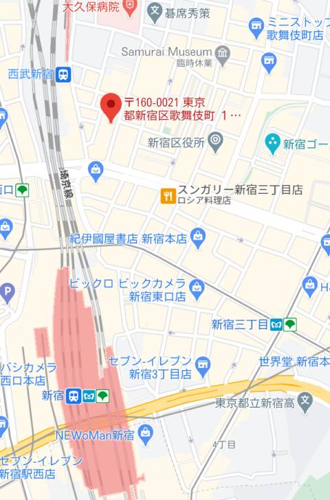 マップ｜出会いカフェキラリ 新宿一番街店（出会い喫茶/新宿）