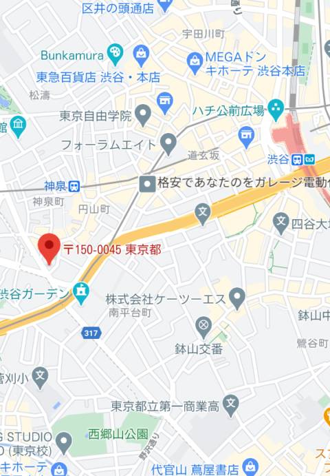 マップ｜渋谷ジュスティーヌ（SMクラブ(M男性専科)/渋谷）