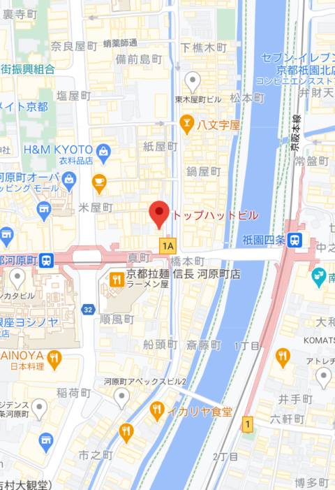 マップ｜京都の痴女鉄道（ファッションヘルス/木屋町）