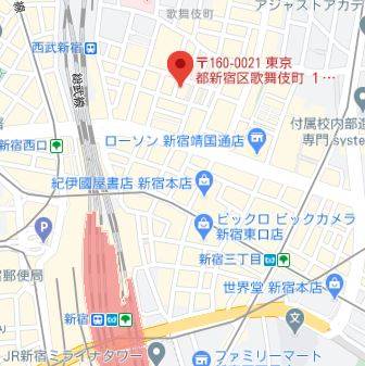アクセス-JR新宿駅より-｜レンタDEピンサロ　新宿本店（ホテヘル/歌舞伎町周辺）