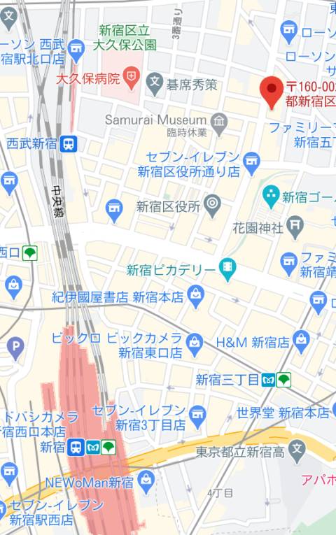 マップ｜HARURUN（ラウンジ/新宿）
